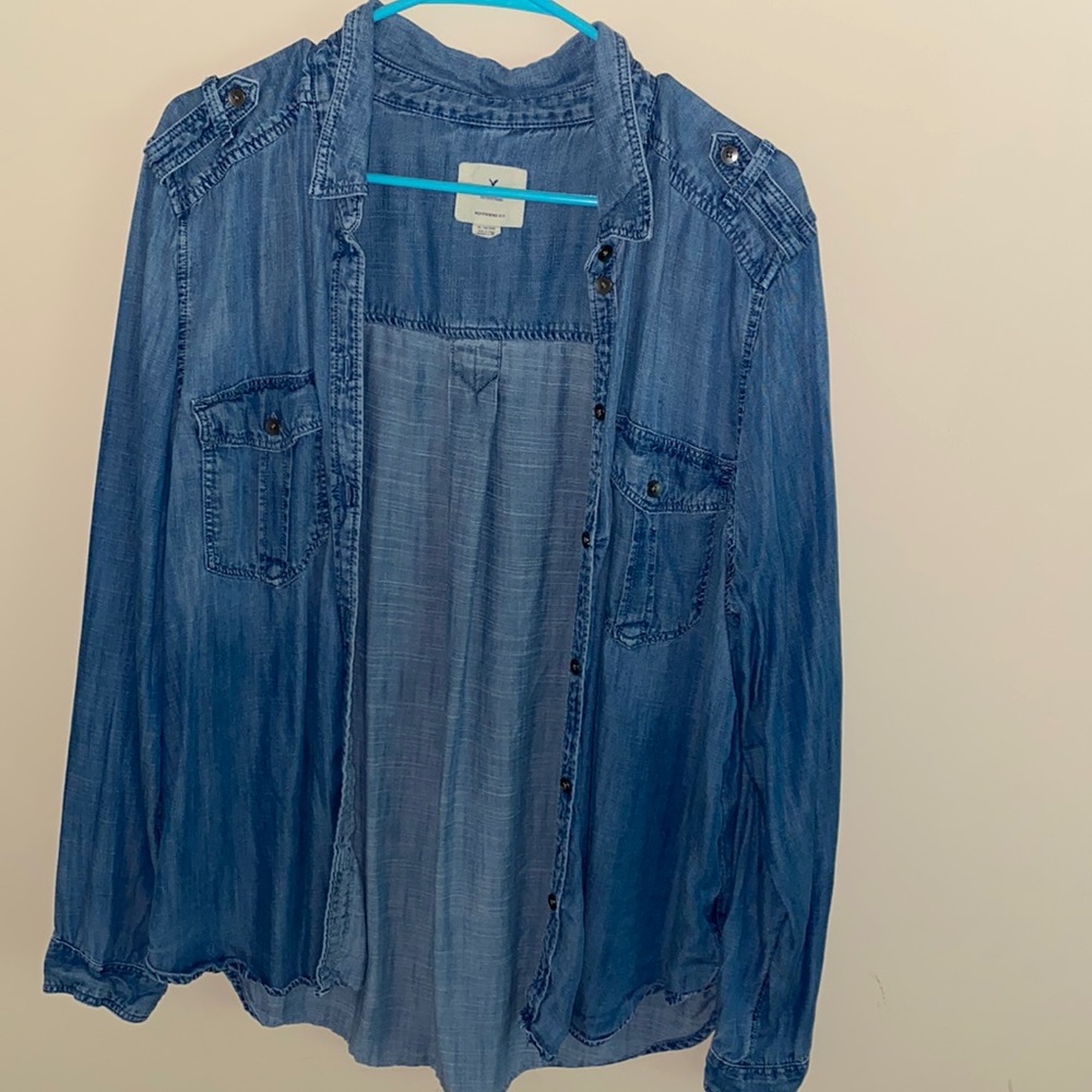Denim button up